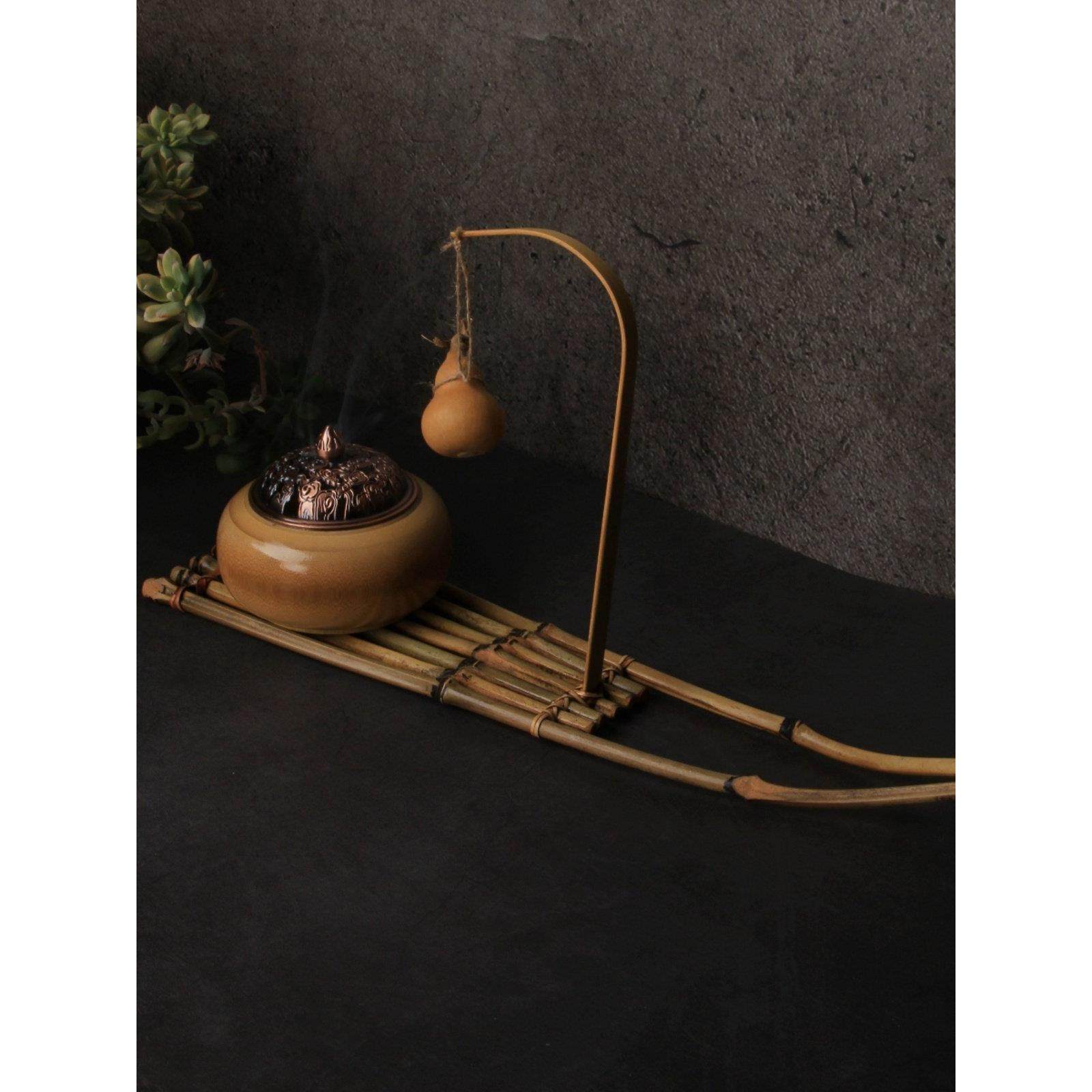 手工竹编竹排葫芦摆件天然桌面装饰茶点盘点心茶托杯垫香炉底座,特色手工艺,竹编/竹雕,淘宝优惠券,粉丝福利购,淘宝优惠卷