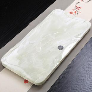 欧式大理石茶盘创意石材茶台家用简约现代泡茶海功夫茶具直排茶托