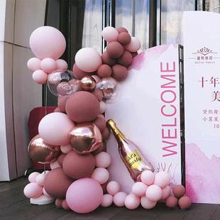 婚礼婚庆告白现场店铺开业庆典气球链拱门支架女神节气氛装饰布置