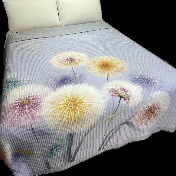 双面天丝莱赛尔整条水洗双人床盖 双面四季 通用 多功能加大尺寸