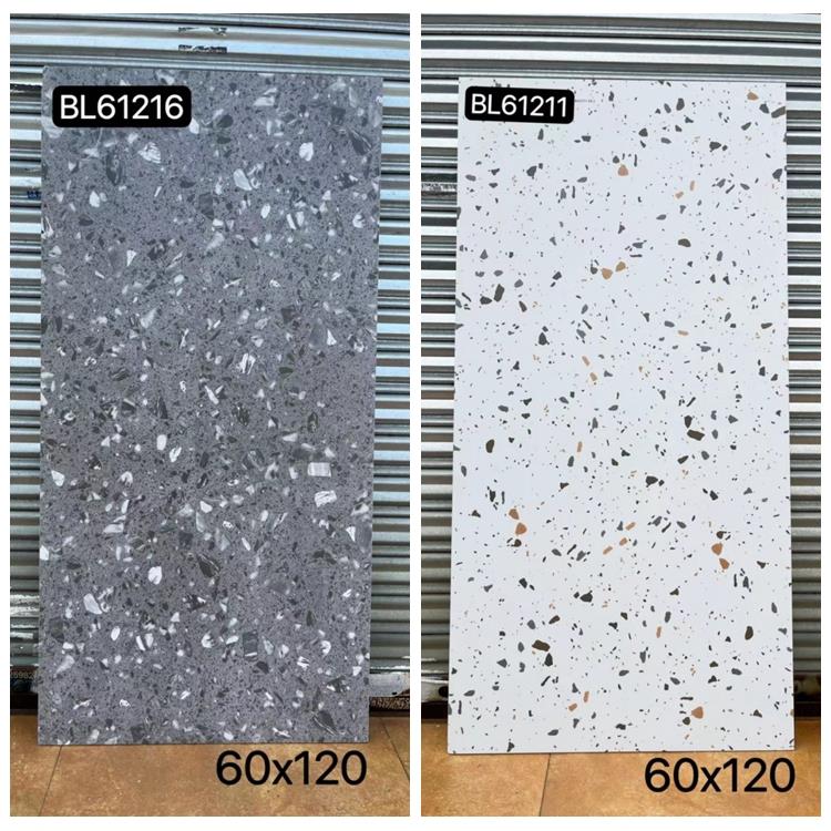 哑光水磨石仿古瓷砖庭院餐客厅厨卫阳台商铺工程地砖墙砖600x1200