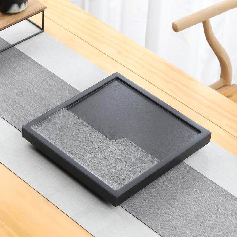 天然乌金石茶盘单盘石材一体整块石板家用功夫客厅茶台石头茶托盘,餐饮具,茶盘,淘宝优惠券,粉丝福利购,淘宝优惠卷