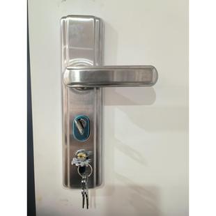 2把钥匙双锁芯双人管理锁具危险品库防盗门240X24锁体2个锁芯把手