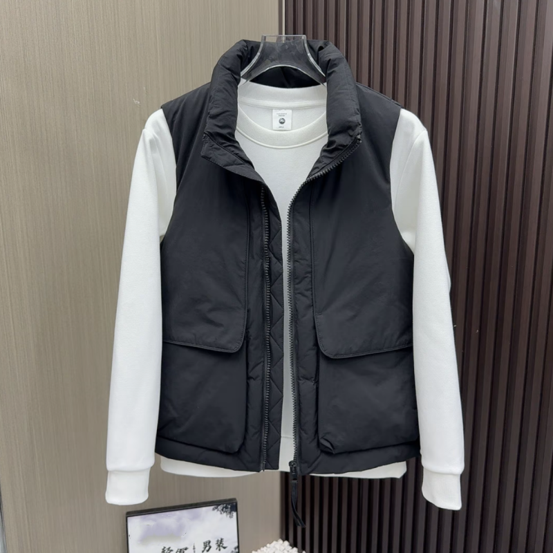 无袖羽绒马甲高级感立领保暖