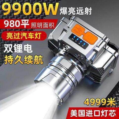 神火LED头灯强光特亮便携头戴式户外家用远射充电夜钓鱼小型氙气