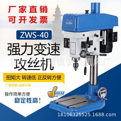 ZWS-40强力变速攻丝机攻牙机M24/26/27/30/36/40工业级电动攻丝机