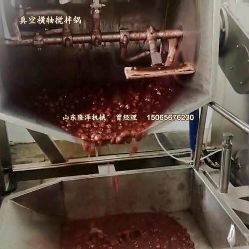 真空低温横轴搅拌炒锅 豆沙馅料真空浓缩炒锅 不氧化颜色好