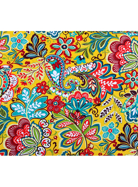 2.4米宽幅蓝印花布 中国风桌布窗帘沙发布料老粗布青花瓷布料