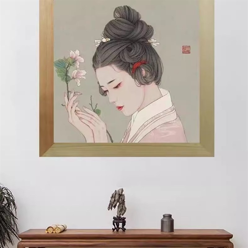 工笔画 画国画 画山水写意画 画专用绷绢绢框可定制加厚实木国画