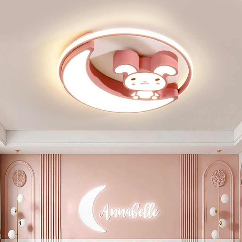 儿童房间灯LED护眼卧室灯2023年新款书房灯卡通男孩女孩公主房灯