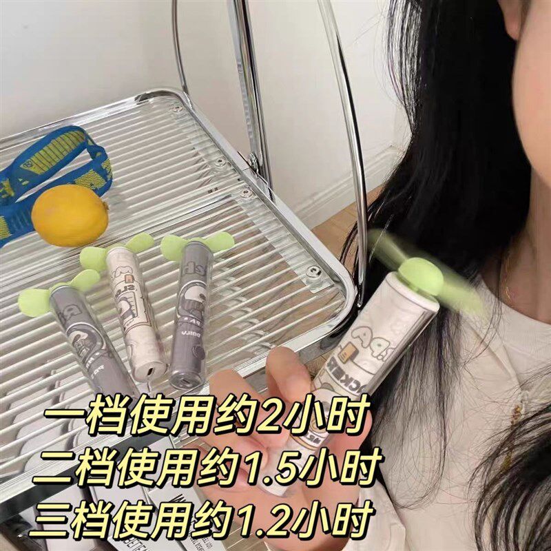 小清新耙老师口袋便携迷你小风扇男女生usb充电夏季软叶手持电扇