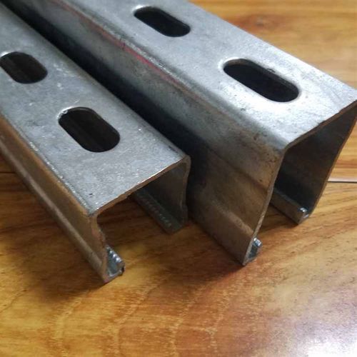 C型钢镀锌热浸锌41*41冷弯型钢光伏I支架冲孔结构屋面檩条墙面