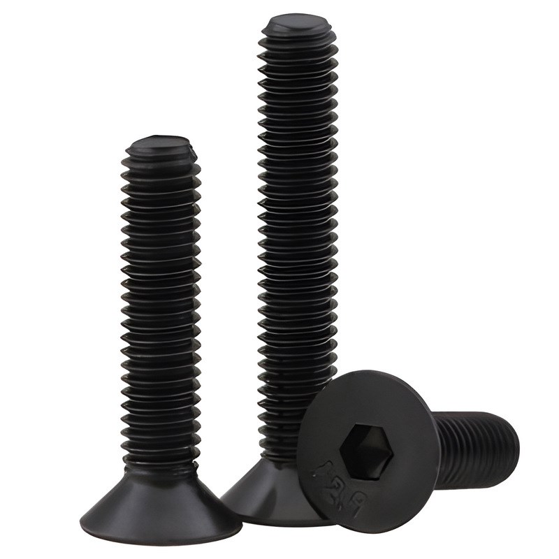 10.9级发黑英制美制沉头平头内六v角螺栓平杯螺丝1/4 3/8 5/16 1/