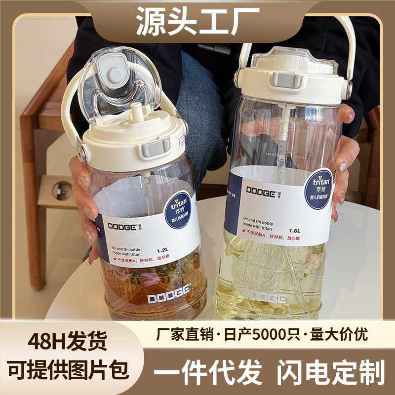 希乐道奇大容量运动户外车载办公塑料杯 便携手提双饮TRITAN水杯,餐饮具,太空杯,淘宝优惠券,粉丝福利购,淘宝优惠卷
