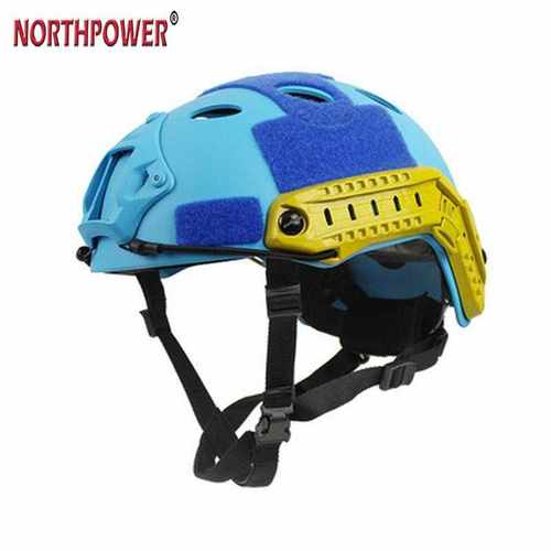 蓝色FAST头盔 PJ 椭圆孔 训练CS 蓝天救援搜救装备 OPS可调节头围