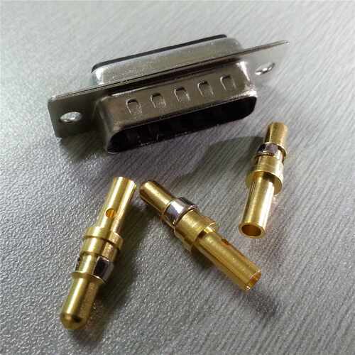 优联康品牌D-SUB3W3压线式公头 镀金3U防火3W3打线公座连接器