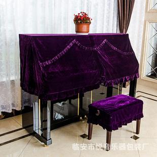 000布钢琴罩半罩凳罩 色罩琴防钢尘罩布艺琴罩钢琴绿半罩绒yy
