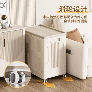 衣收纳箱大量超1706大容家用翻盖防带尘滑轮可折叠衣物被子储服物
