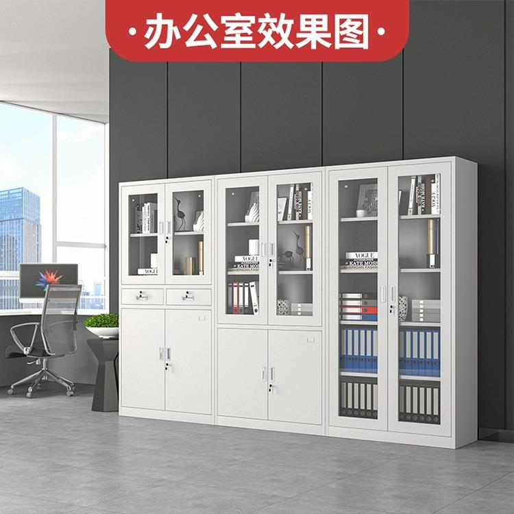 制钢办公料室文件柜靠墙条书柜侧边密码带锁摆柜长资013355更衣柜