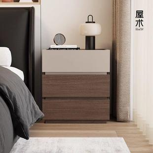 法式 LDG 实木床边柜中古风简约储家用卧室收纳柜物新款 柜创意头款
