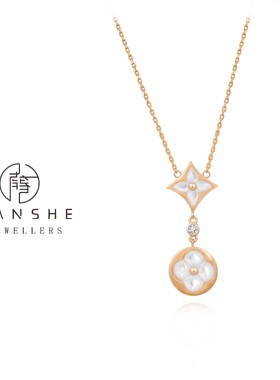 NANSHE/南奢 【V金版本】精工CNC 双花项链 L1267