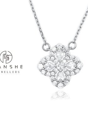 NANSHE/南奢  设计感银色四花项链 L277