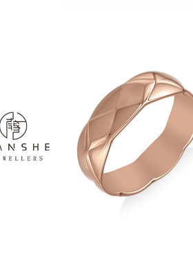 NANSHE/南奢 小香菱格纹戒指轻奢情侣L1166