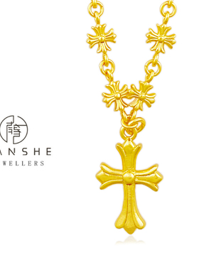 NANSHE/南奢 新中式复古闪闪十字国风吊坠项链