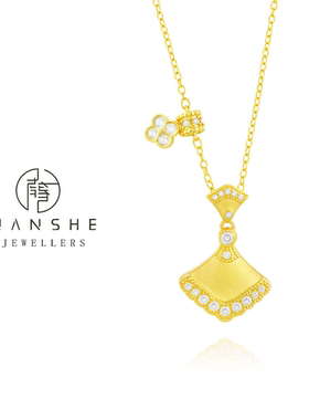 NANSHE/南奢 法式镶嵌裙摆吊坠项链 L1448