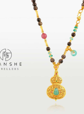 NANSHE/南奢 新中式花丝葫芦设计高级感项链L1807