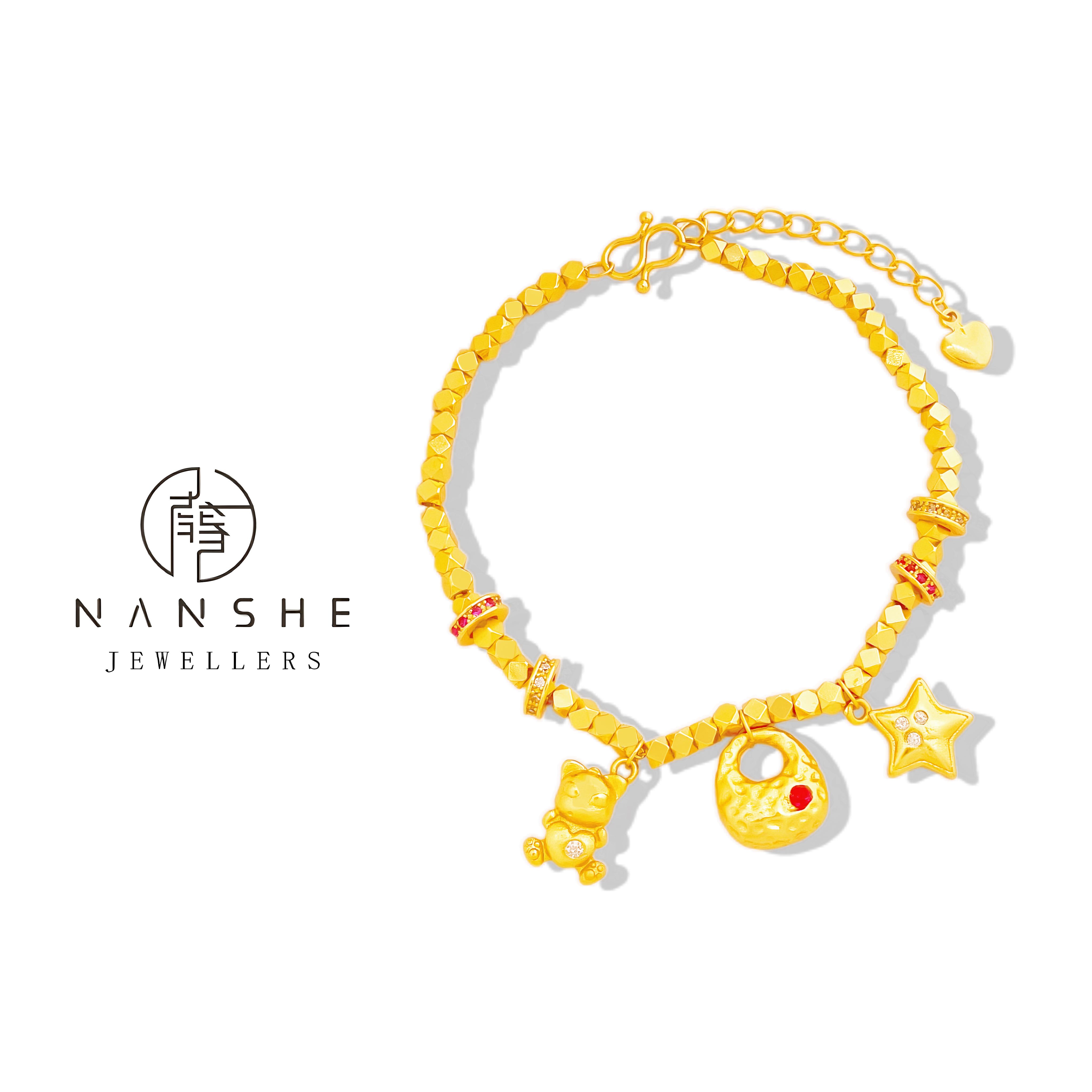 NANSHE/南奢 中国式小熊星星盘缠手链时尚L930