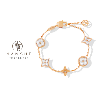 NANSHE 轻奢白色老花手链精工CNC尖花L1140 南奢