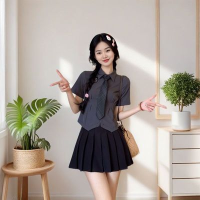 新款美式学院风JK制服百褶