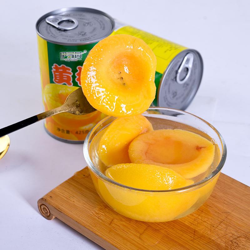 黄桃罐头整箱12罐装*425克烘焙砀山特产新鲜糖水果捞罐头
