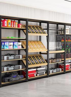 渔具店货架鱼竿展示架钓鱼箱陈列架多层置物架饵料挂钩架成套组合