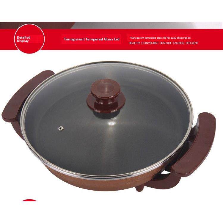 傻厨电煎锅平底锅插电不粘锅韩式多功能电热锅电饼铛家用烙饼电锅
