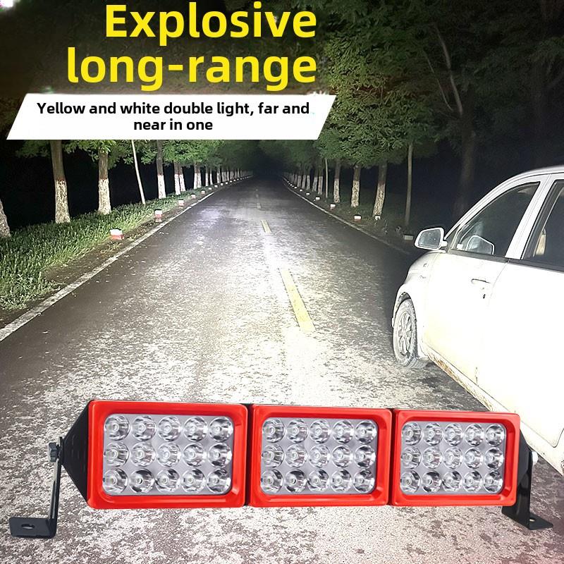 汽车led长条射灯越野车顶灯货车中网超亮改装雾灯强光聚光12伏24v