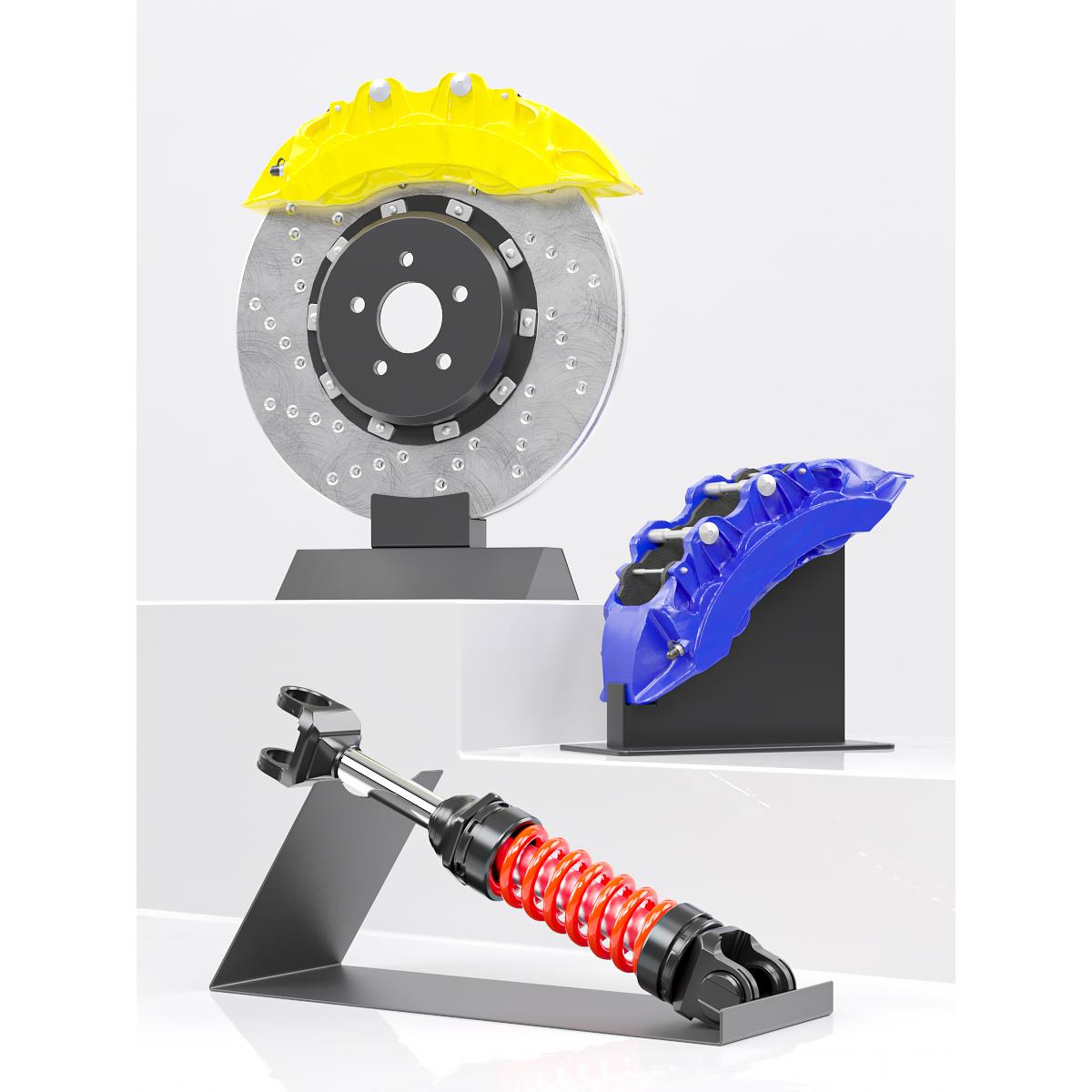 卡钳展示架刹车盘展架刹车钳改装通用支架减震器绞牙避震器摆放架