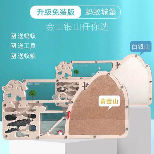 蚂蚁城堡送蚁后宠物庄园大型巢生态箱农场蚂蚁工坊蚁窝王国饲养盒