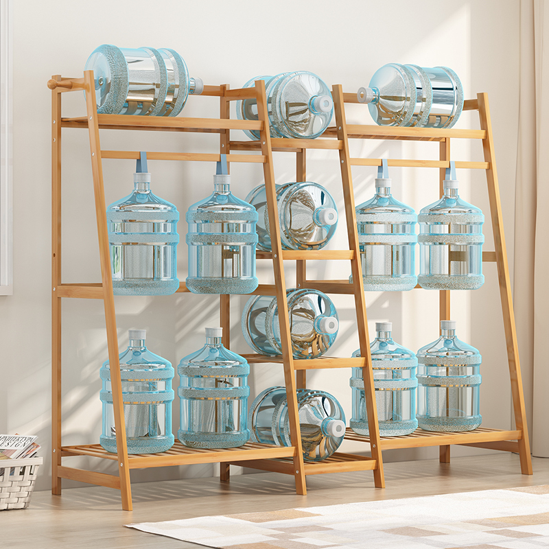 楠竹花架出租屋宿舍阳台置物架吊兰花盆挂架落地式多层客厅盆栽架