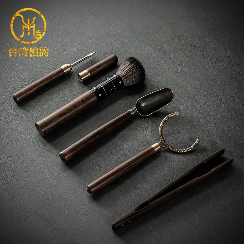 柏韵邱卫国汝窑茶筒茶器茶匙筒功夫茶具茶道配件陶瓷手工开片冰裂