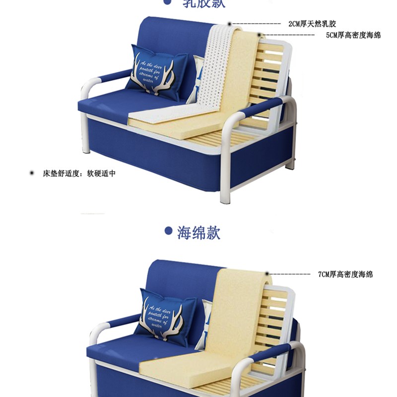 折叠床单人床1.2米 家用办公室躺椅沙发床两用简易床午睡床午休床