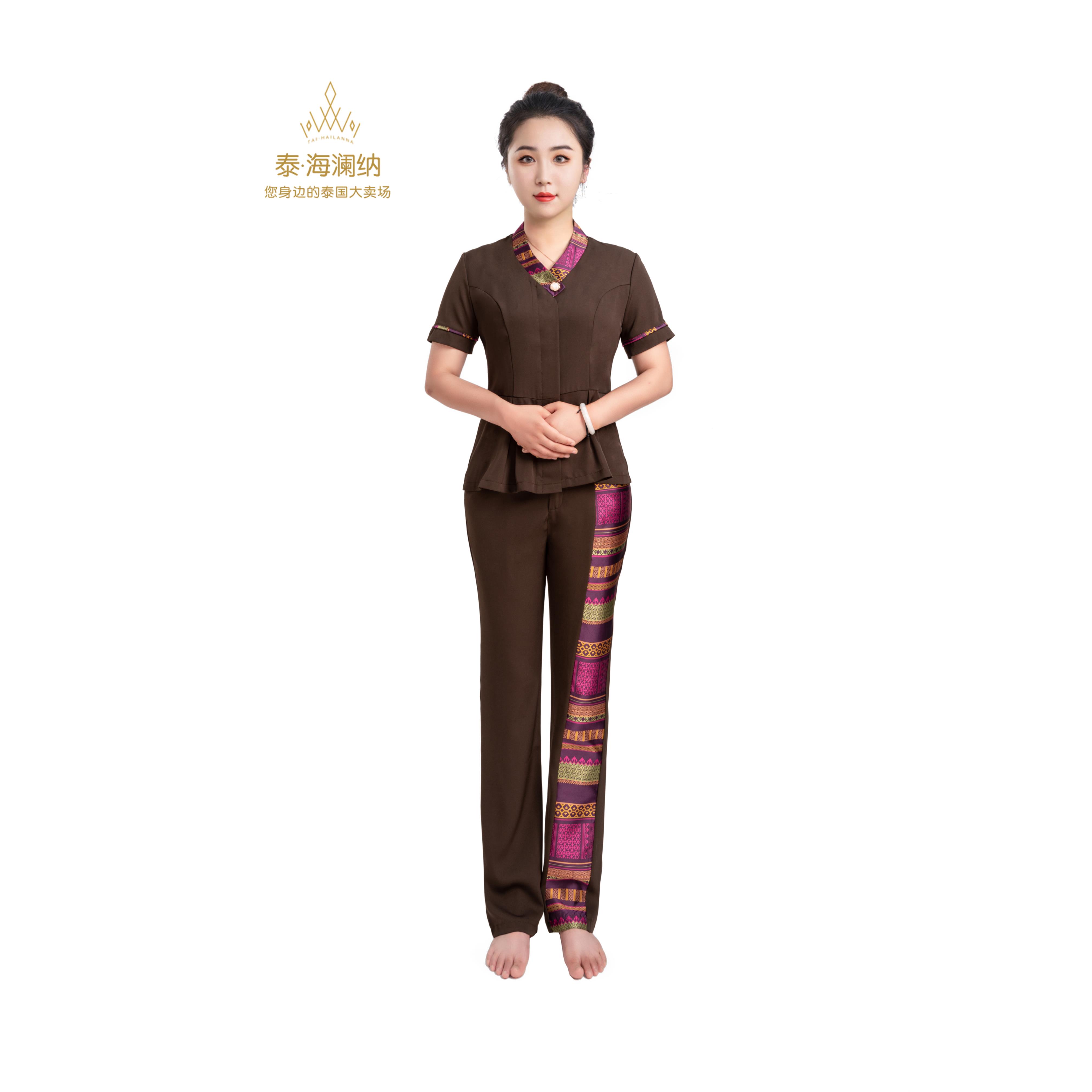 高档式sa工作服套装养生Sppa技师清服泰前台服装美容师工作制服上