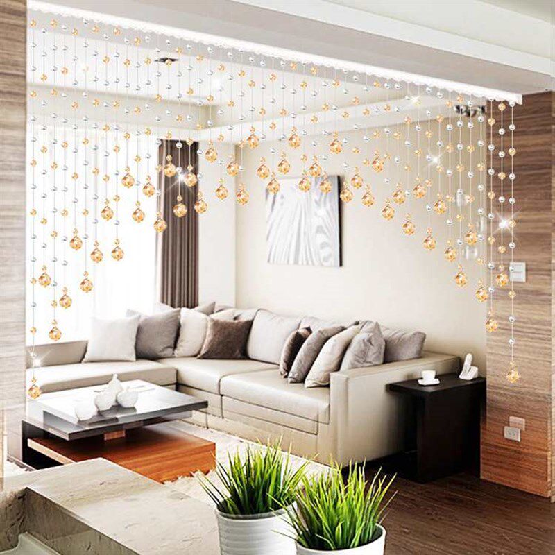 珠帘水晶隔断帘子门帘挂帘玄关家用装饰客厅卫生间卧室免打孔新