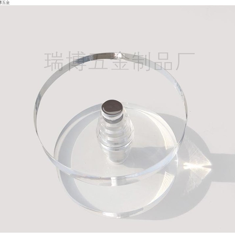 瑞博水晶门拉手亚克力有机玻璃透明大拉手圆形单孔U大门门把手厂