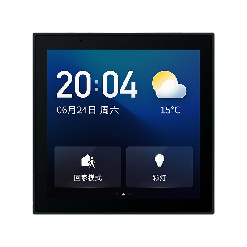 涂鸦智能家居zigbee网关4寸全屏控制面板智能背V景音乐86安卓