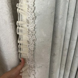 蕾丝新款 饰蝴蝶钉珠拼接轻奢耳边辅料 窗帘法式 花边水溶侧边立边装