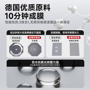 铁锈转化剂防锈漆金属防腐灰色水性油漆底漆彩钢瓦翻新免除锈打磨