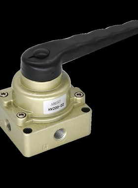 三位四通手动换向气阀开关阀HV-02-03-04手转阀气缸开关控制阀器