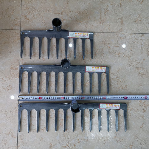 钢马九齿十一齿锰钢加厚钉耙农具松土搂地耙子平地农用园林搂地耙